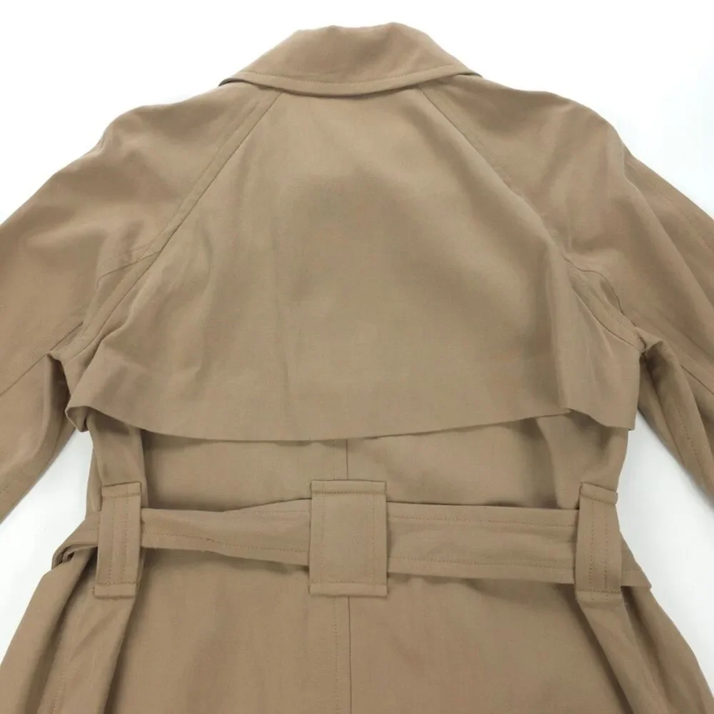 NEW Everlane Gathered Drape Trench Coat Minimal Preppy Tailored French Girl Boho - Picture 9 of 14